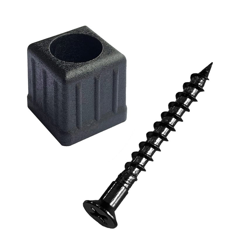 Myard 3/4" Anti-UV Black Baluster Connectors 100pcs for 50 Square Balusters with Stainless Steel Screws, No Drilling Fast Installation for Deck Handrail Staircase Balusters - Image 1